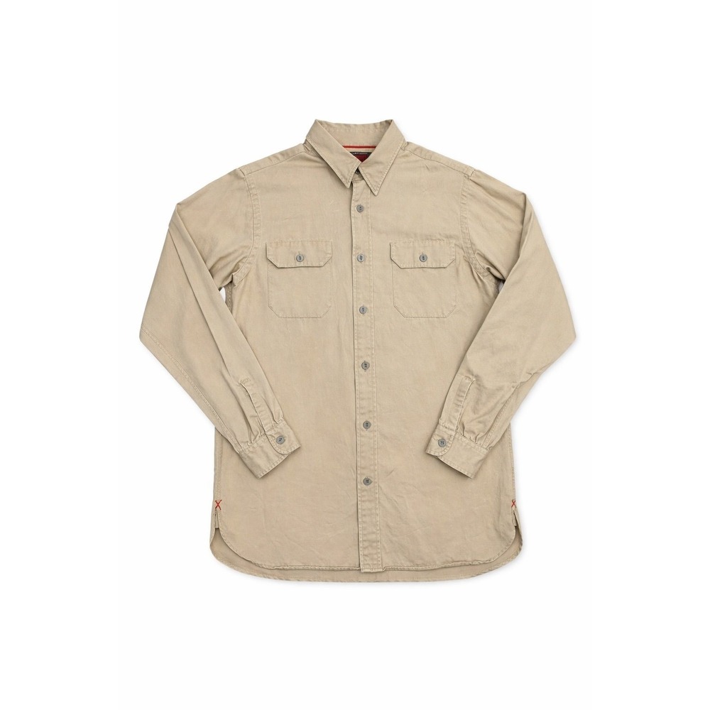 Cremieux 1971 Khaki Button Up Shirt Mens Medium 100% Cotton NWT‎